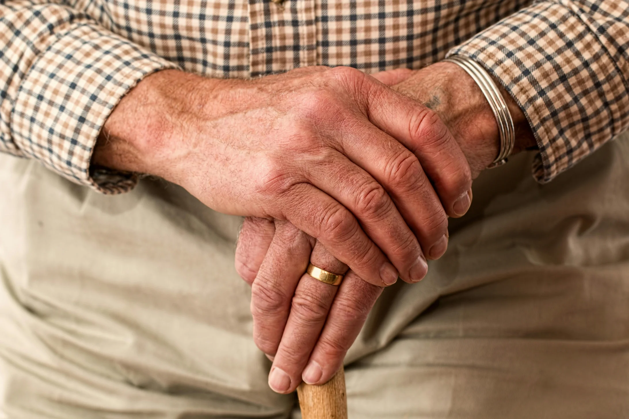 Person holding rod